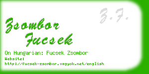 zsombor fucsek business card